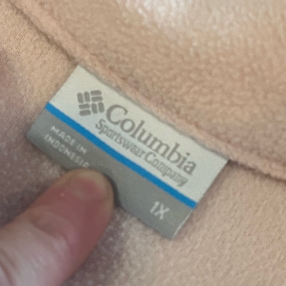 Columbia fleece jacket women’s 1X light pink full zip soft comfy pockets nice! - Picture 5 of 9